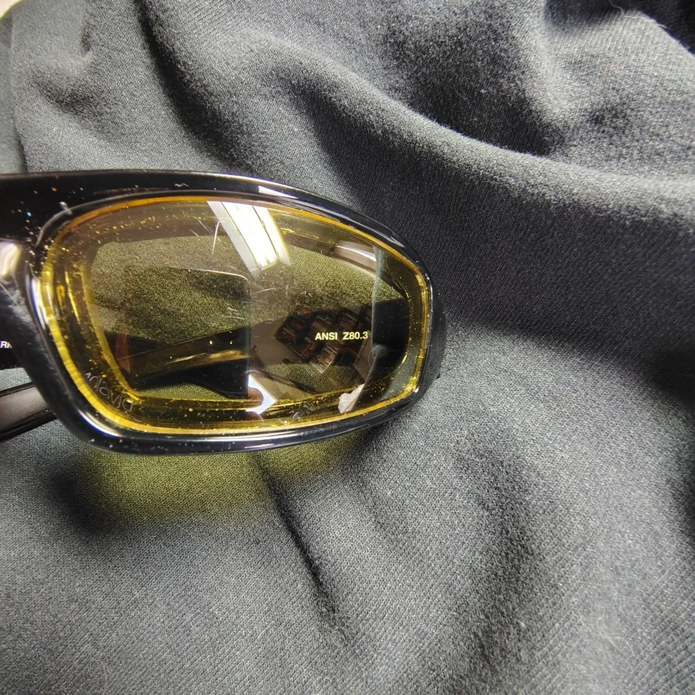 Bell Spark Sunglasses Black Yellow Tinted Padded Cycling Moto Nighttime